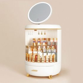 JoybosÂ¬Ã† Round Makeup Storage Organizer Box with Mirror Led Light