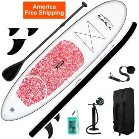 Free Shipping Dropshipping America Warehouse Have Stock SUP Stand Up Paddle Board 10'x30''x6'' Inflatable Paddleboard Soft Top Surfboard with ISUP Acc