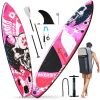 inflatable paddle board 10'6 including isup paddle, paddleboard backpack, pump, leash
