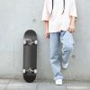 31" x 8" Complete Skateboard;  Cruiser Board with 7 Layer Maple for Beginners Kids Boys Girls;  Black