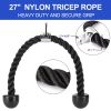 Fitness Tricep Press Down Cable Exercise Machine Attachments, V-Handle with Rotation, Rotating Bar, Tricep Rope, V-Shaped Bar, Weight Machine Accessor