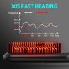 Hair Straightener Brush with Ionic Generator by MiroPure, 30s Fast MCH Ceramic Even Heating, 11 Temperature Control, Professional for Straightening or