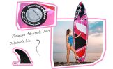 inflatable paddle board 10'6 including isup paddle, paddleboard backpack, pump, leash