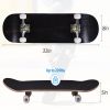31" x 8" Complete Skateboard;  Cruiser Board with 7 Layer Maple for Beginners Kids Boys Girls;  Black