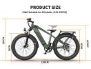 AOSTIRMOTOR new pattern 26" 1000W Electric Bike Fat Tire 52V30AH Removable Lithium Battery for Adults