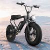 EMB003 Off Road Mountain Electric Bike 20'' Fat tires 1200W Powerful Motor (2 version;  orange seat or black seat ; Random delivery)