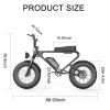 EMB003 Off Road Mountain Electric Bike 20'' Fat tires 1200W Powerful Motor (2 version;  orange seat or black seat ; Random delivery)