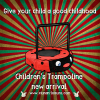 XTP003 Assembled children's trampoline, happy expression, outdoor and indoor dual-use, ladybug black and red foldable iron tube