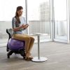 Classic Gym Yoga Exercise Fitness Balance Ball Office Desk Chair, Purple