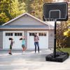 Portable Basketball Hoop &amp; Goal with Vertical Jump Measurement; Outdoor Basketball System with 6.6-10ft Height Adjustment for Youth; Adults