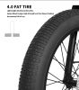 AOSTIRMOTOR new pattern 26" 1000W Electric Bike Fat Tire 52V30AH Removable Lithium Battery for Adults