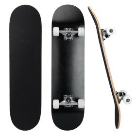 31x8in Skateboards Complete Standard Skate Boards For Girls Boys Beginner 9 Layers Maple Concave Skateboard For Kids Youth Teens (Pattern: Blackboard)