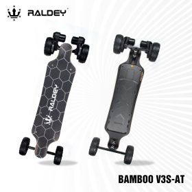 RALDEY AT-V3S All Terrain Electric Skateboard Off Road Longboard with Remote 28.5MPH 1500W Dual Belt Motors Top Speed 19 Miles Range Suitable for Adul (Wheel: 195mm wheels, Battery: 10S4P14AH (30Km Range))