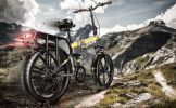 Auloor 20H1F 750W Foldable Electric Bike for Adults with 20'x4'Fat Tire; E Bikes MTB with LG 48V 12.8Ah Battery Shimano 7-Speed Ebike