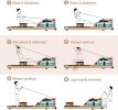 Water Rowing Machine Indoor Wooden Exercise Equipment Home Gym with LCD Monitor